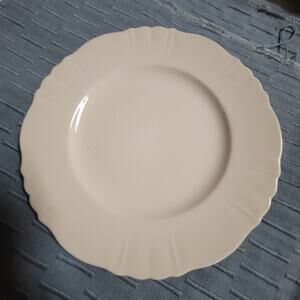 MacBeth-Evans Depression Glass Salad Plate 4 Cream Fine Porcelain Scalloped edge